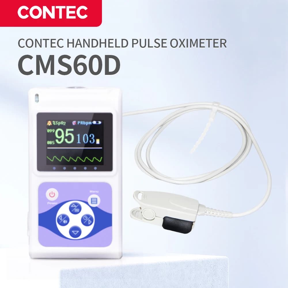 CONTEC Palmare Pulsossimeter of finger Sonno Cardiofrequencymetro Adult Neonatal Pediatric Veterinary SPO2 PR PI (Option)