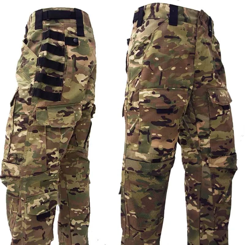 Durable Ripstop Tactical Pants Men With Reinforced Knee & Modular Webbing Design