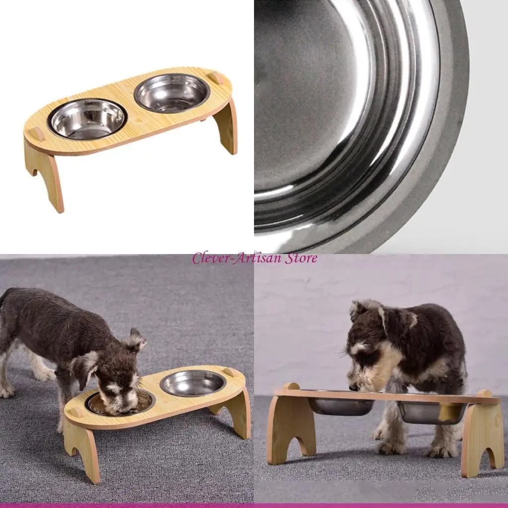 E06B Simpatica ciotola per cani Ciotole per cibo per gatti 2 in 1 Mangiatoia per animali domestici con fontana