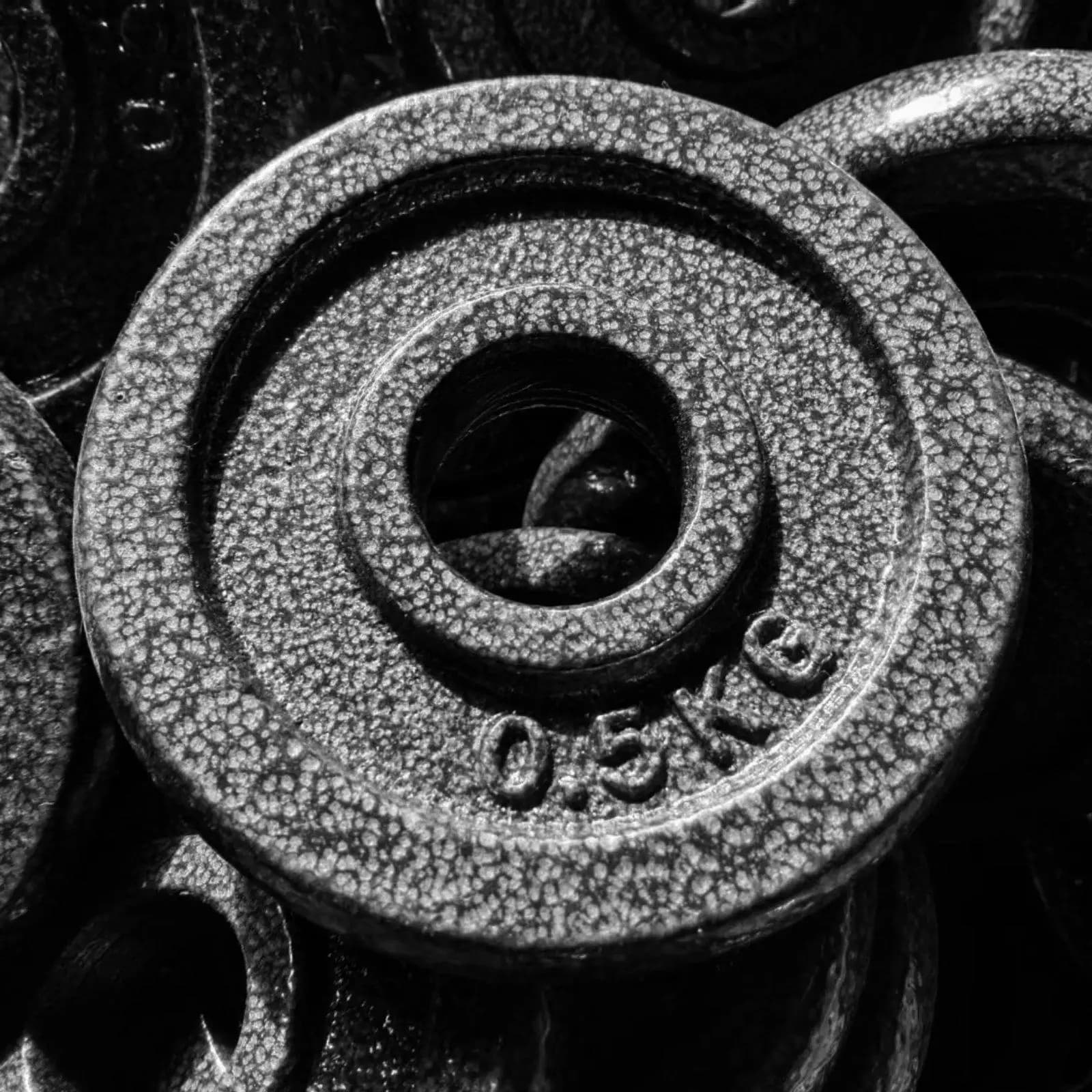 Compact Weight Plates Kit 9.5cm Iron Discs for Barbell Weightlifting Support in Home Gym Station