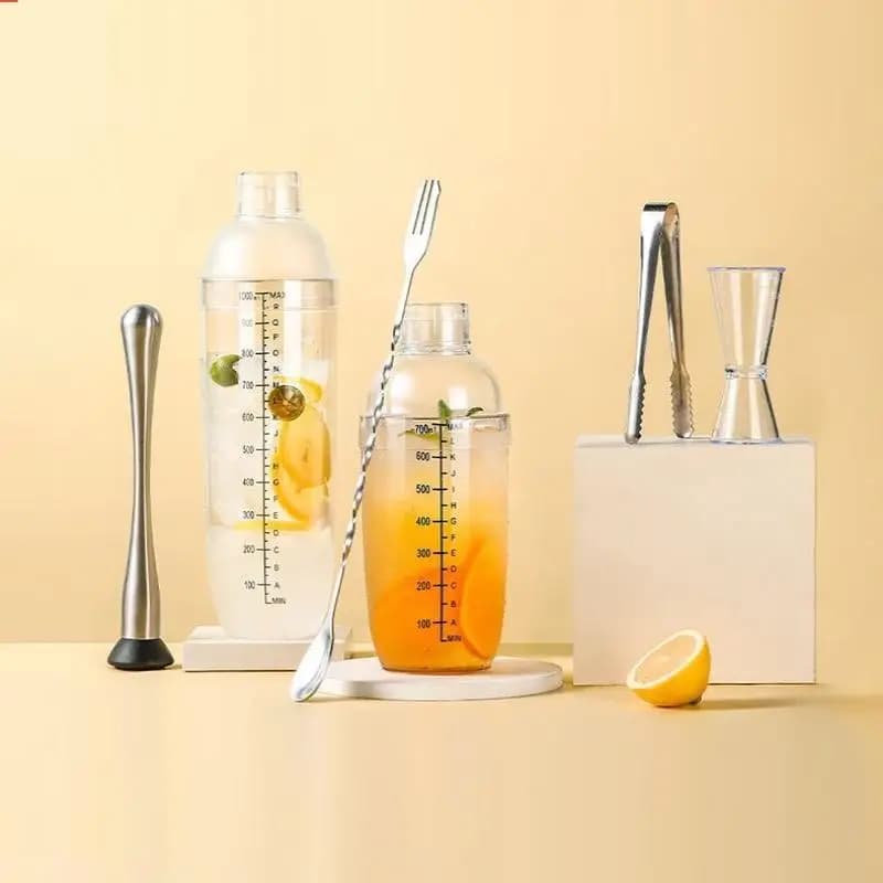 3/5/7Pcs Cocktail Shaker Bar Tool Set With Measuring Jigger Multipurpose Hand Mixing Drink Shaker Kit For Home Bar Bartender Sup