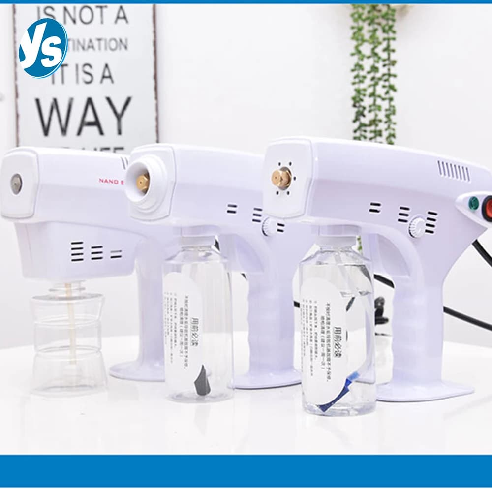 Pistola Spray Nano a Luce Blu Portatile per Cura dei Capelli in Salone e Disinfezione Domestica