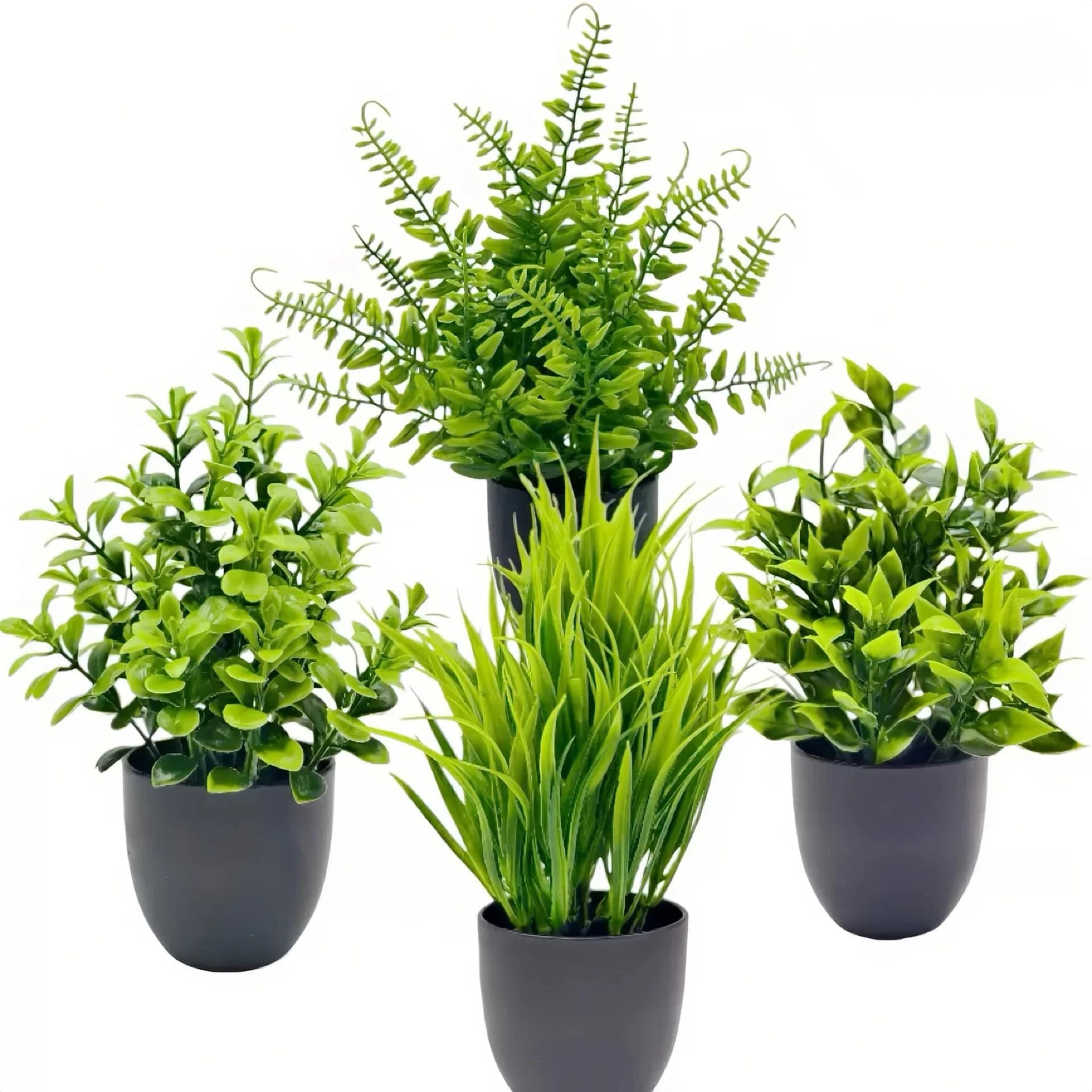 Simulated green plants, artificial flowers, plastic pot plants for interior and exterior decorations, mini bonsai