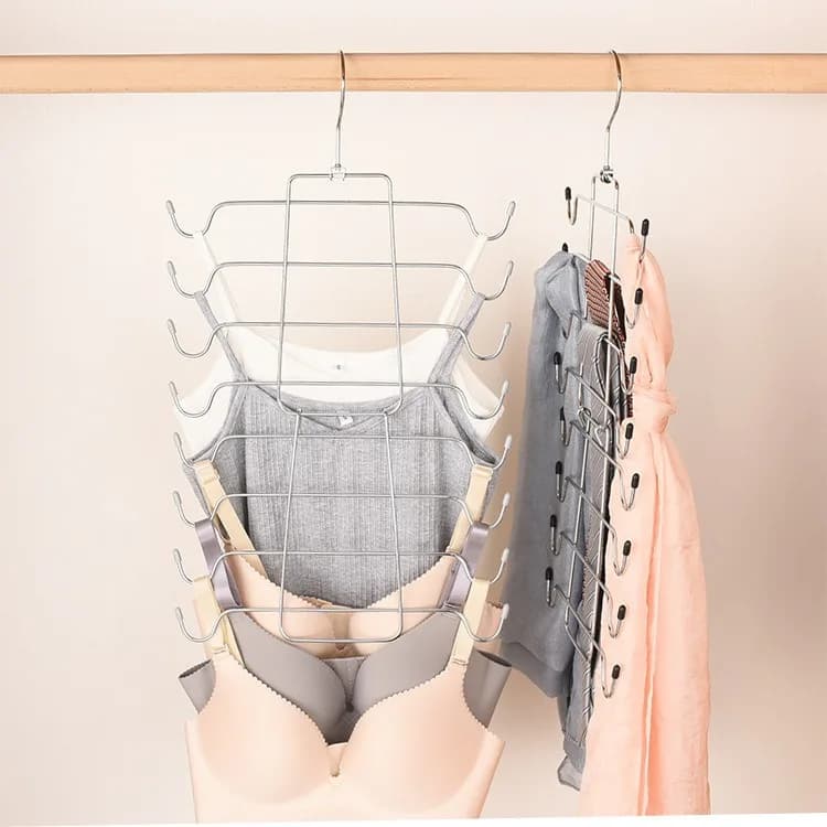 Appendiabiti multi-strato pieghevole per biancheria intima, reggiseni e pantaloni, non lascia tracce, multifunzione (1 pezzo)