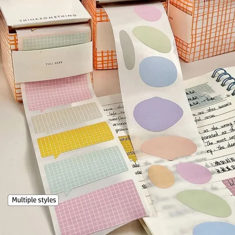 Set da 100 Pezzi di Blocchetti Memo Estraibili, Etichette Adesive Creative, Adesivi per Scrapbook Fai-da-Te, Blocco Note Staccabile per Studenti