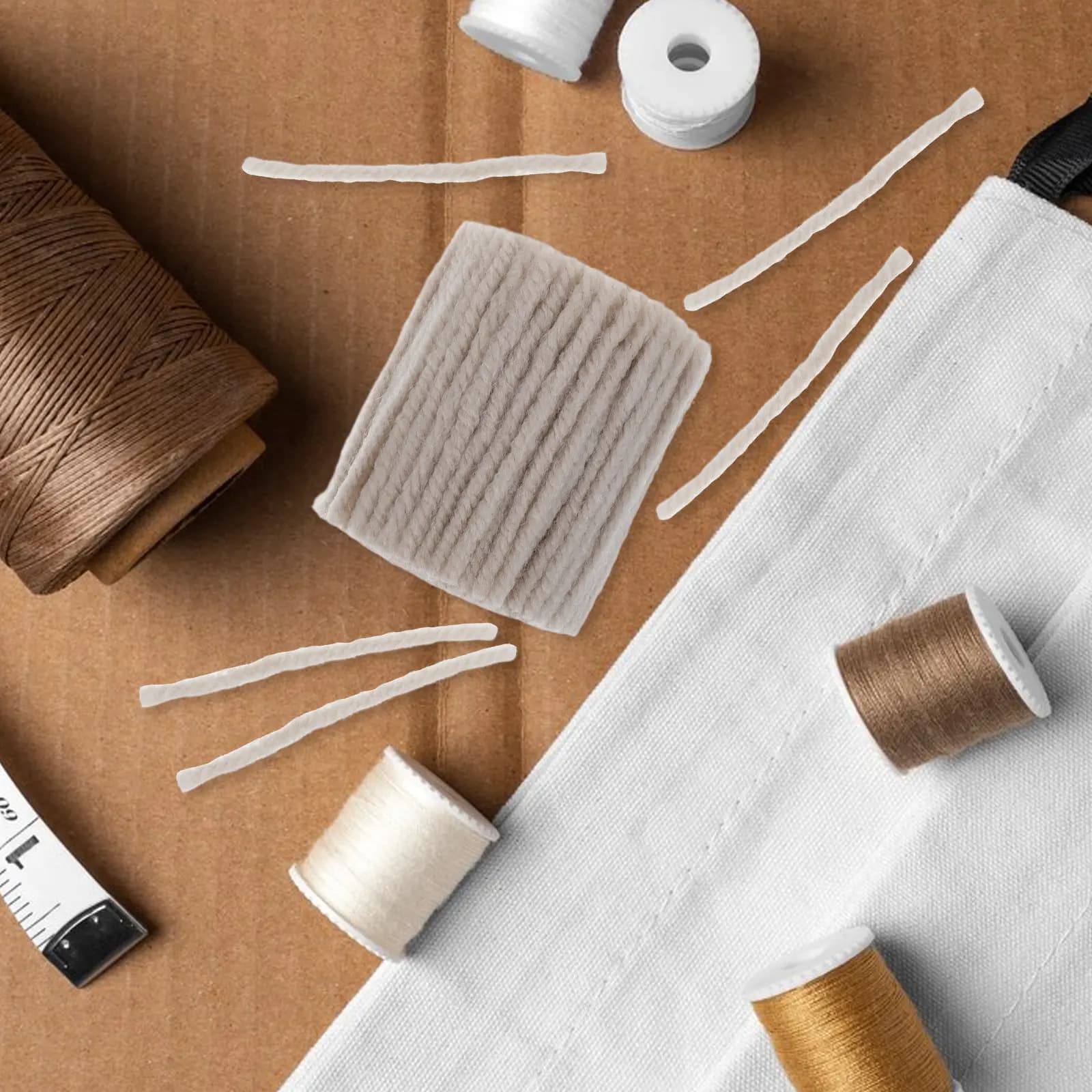 Crochet Kit with 8 Precut Yarn Rolls for Adults, Set for Realization Carpets, Embroidery and Tapes