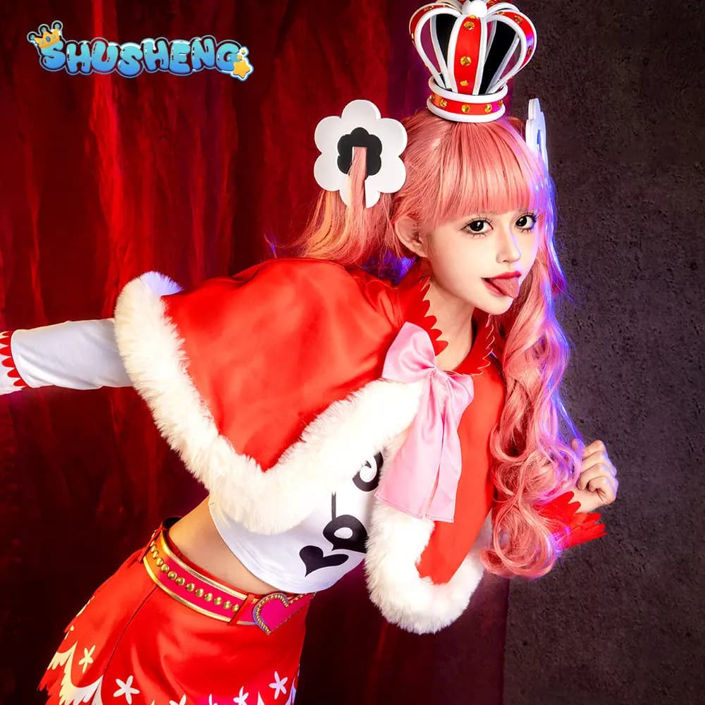 Perona Princess Cosplay Anime OP Costume Red cape dress socks hat women Halloween carnival gorgeous Perona tailor-made uniform