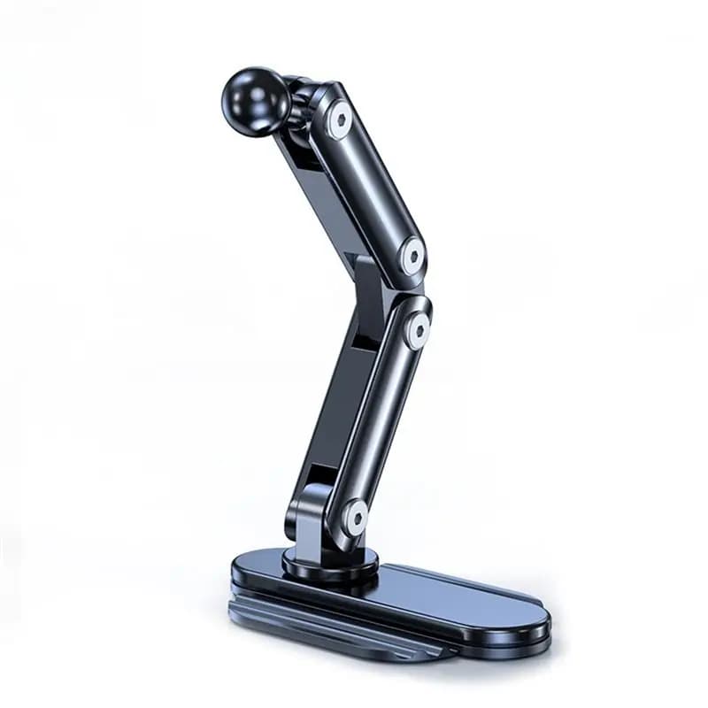 Base universale per supporto telefono in metallo per auto, supporto da cruscotto girevole con testa a sfera da 17 mm e pieghevole in 3 sezioni -T61C
