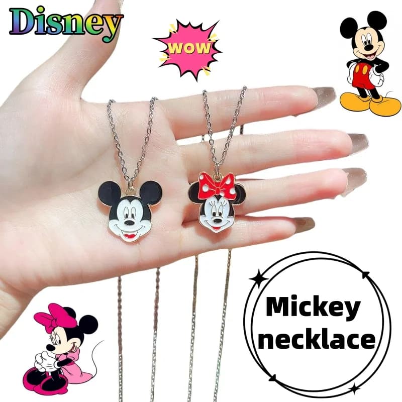 Mickey pair necklace, new fashionable style, cute Minnie, gift for boyfriend or best friend, alloy pendant, holiday gift