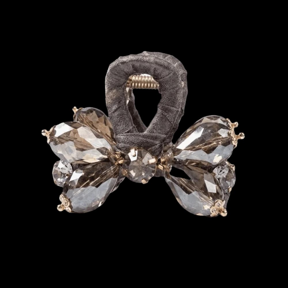 Elegant Alloy Bow Hair Claw Colorful Crystal Exquisite Forehead Bangs Clip Luxury Effortless Mini Side Clip Commute