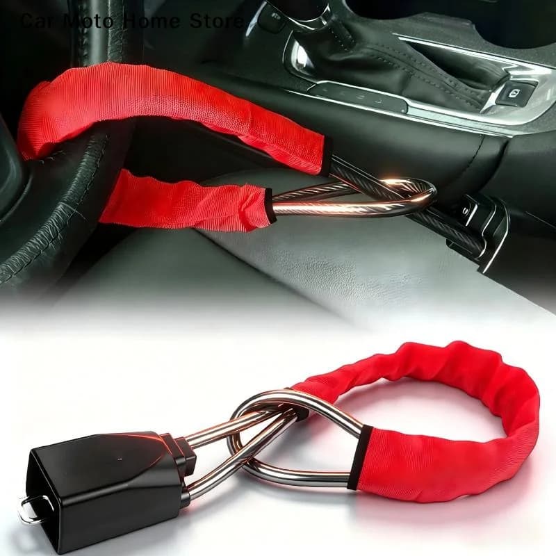 【DM】Car Steering Wheel Anti-Theft Lock Car Mortgaged Car Steering Wheel Lock Seat Belt Buckle Car Steering Wheel Lock
