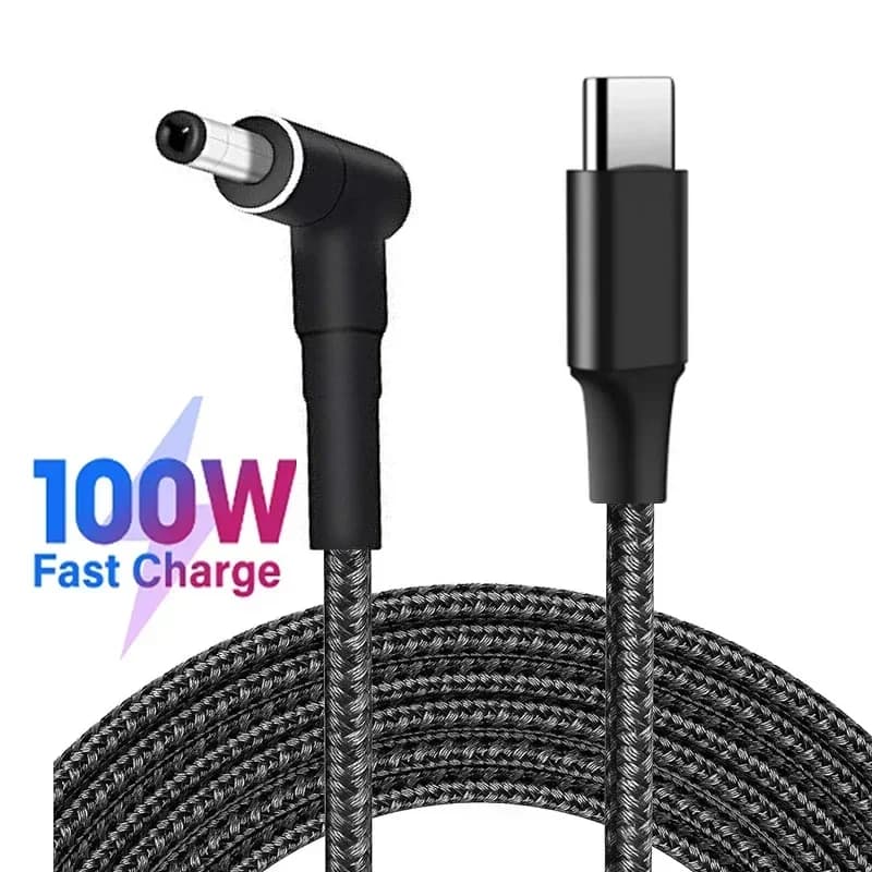 Cavo di ricarica per laptop da 100 W PD USB C a DC4.0x1.7mm Tipo C Cavo di alimentazione per Lenovo IdeaPad 310 320 330 330s 120s 130 510 520