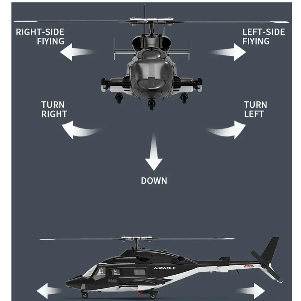 YUXIANG F02S AirWolf GPS Localizzazione del flusso ottico LiDAR Elicottero RC con doppio motore brushless con scatola in alluminio
