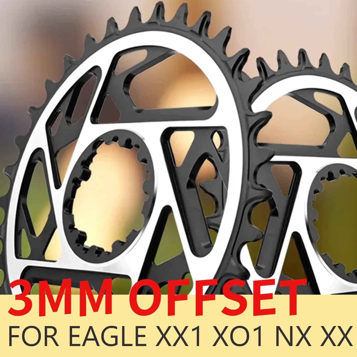 3 viti 3mm Offset Montaggio diretto Sedia per Sram Sx Nx Xo Xx Sl Anello a catena largo stretto 34t 36 38t 40t 10s 11s 12s Catena Mtb