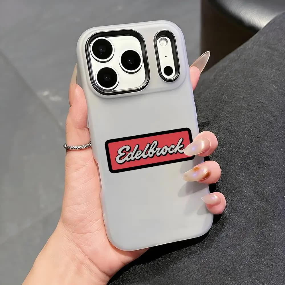 Cover per iPhone Design E-Edelbrocks per iPhone 17 16 15 14 13 12 11 Pro Max Plus Mini, trasparente, antiurto, morbida