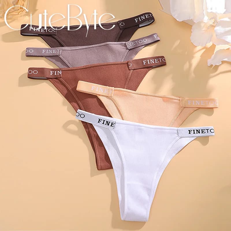 Mutandine sexy brasiliane in cotone da donna Maillard Biancheria intima femminile traspirante a vita bassa Intimo morbido tinta unita Linge alta elastica