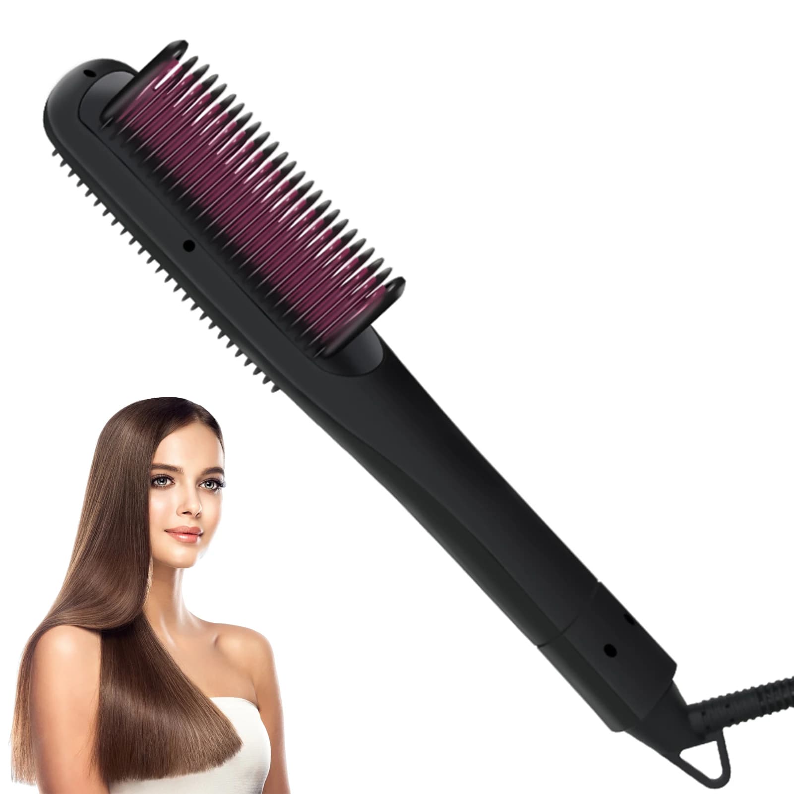 Spazzola professionale per piastra per capelli, cura delicata dei capelli, ferro arricciacapelli, pettine riscaldante per donne e uomini, styling del parrucchiere