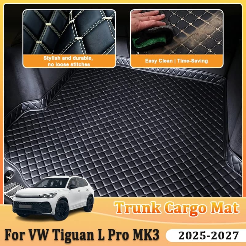 Car Cargo Liner For Volkswagen VW Tiguan L Pro MK3 5-Seats 2025-2027 Storage Pad Boot Rug Carpet Liner Interior Auto Accessories