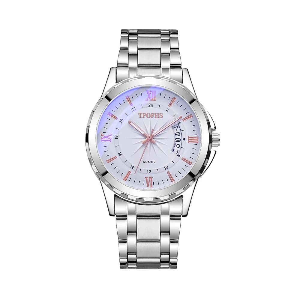 UTHAI CQ266 Orologio da uomo per il tempo libero e la moda Orologio al quarzo con calendario impermeabile a luce blu Orologio da lavoro Regalo, orologi da uomo