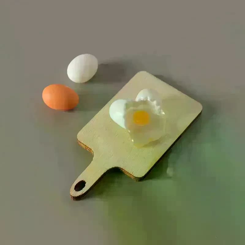 1:12 Miniature Kitchen Accessories, Miniature Egg Box, Kitchen Tools Models, Kids Toys Kit