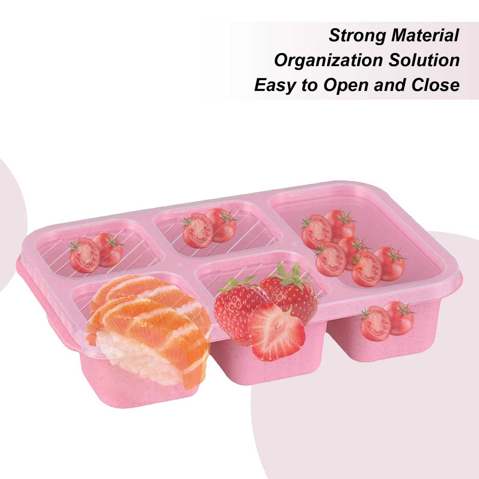 Lunch Box per donna Contenitori per pasti a 5 scomparti con coperchio per uomo Donna Bambini Scuola Asilo nido Lavoro Scuola Insalata Sandwich