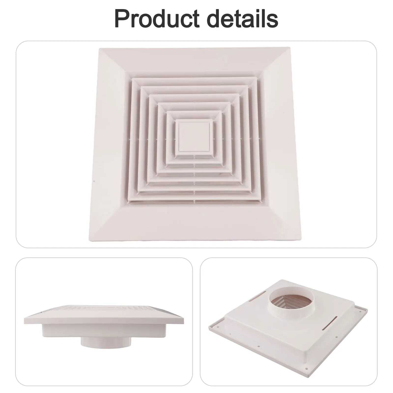 Versatile Vent Diffuser Options Ceiling Diffuser Residential And Commercial Use Sleek Square Design Wear And Tear Resistant