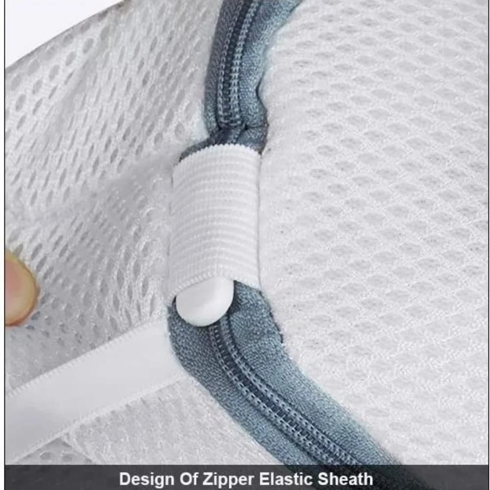 Robusta borsa per lavare le scarpe in tessuto non tessuto, rete con cerniera, borsa per lavare la biancheria, sneaker con tasca in rete resistente
