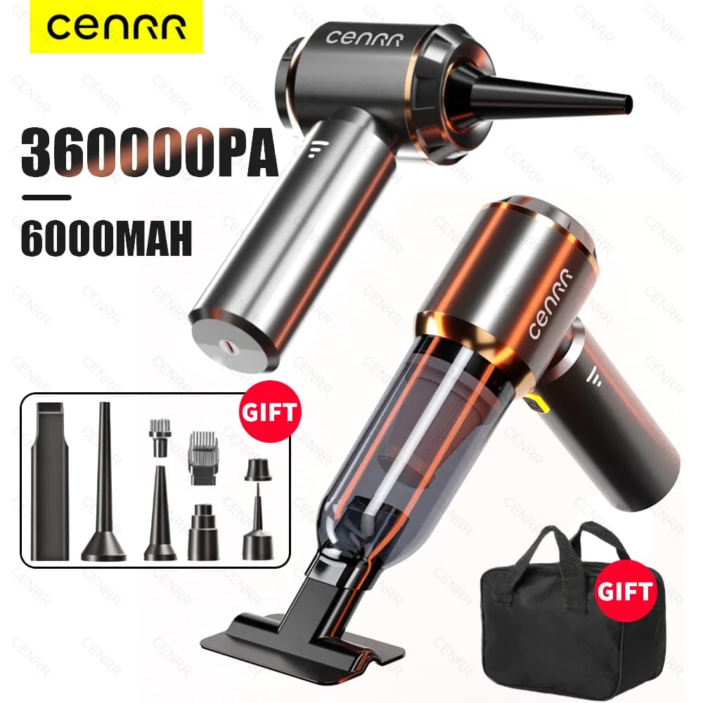 CENRR 360000 PA Aspirapolvere per auto Forte aspirazione Cordless Wireless Cleaner Macchina per la pulizia dell'aspirapolvere portatile portatile