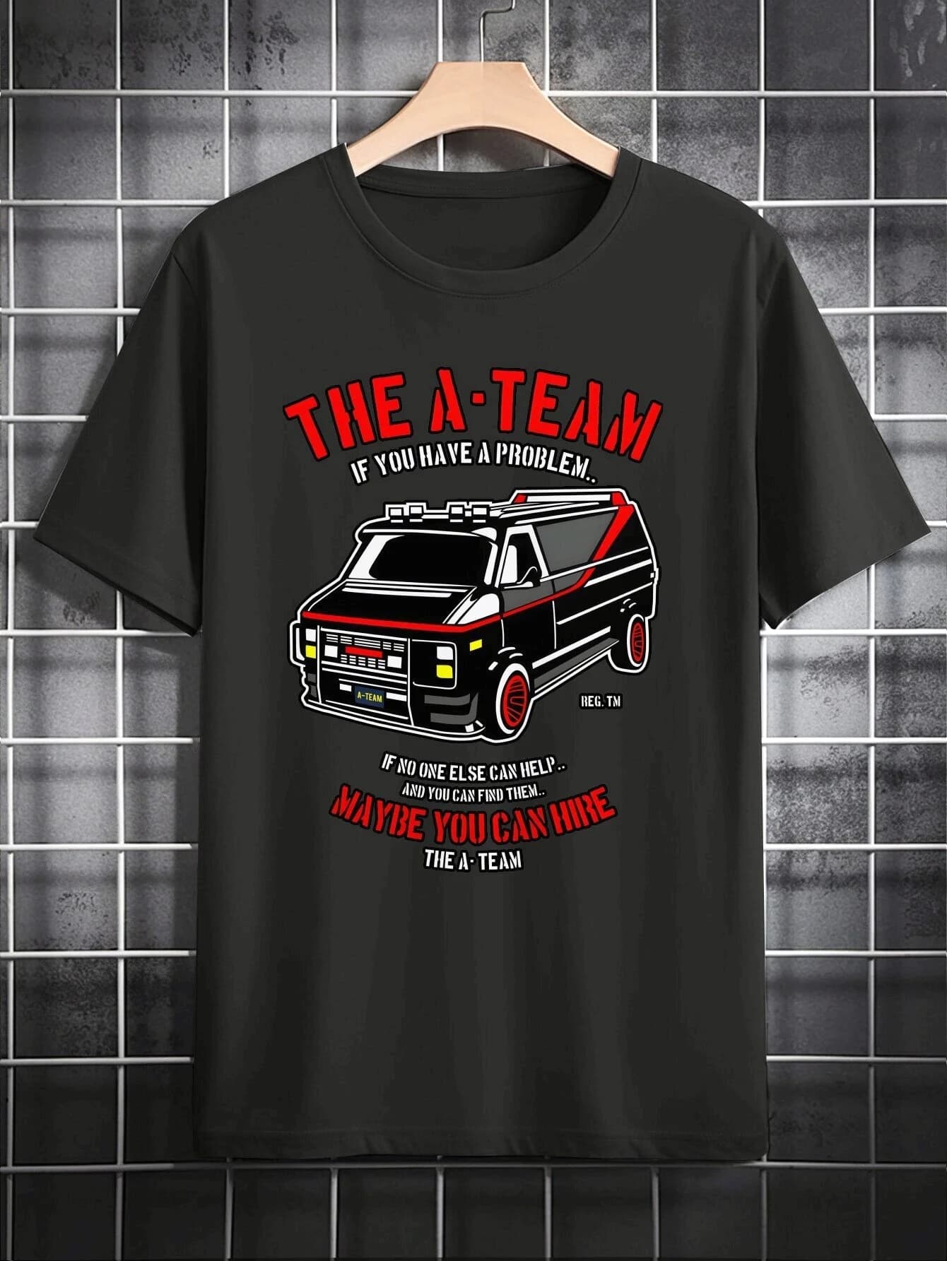 THE A TEAM T Shirt Summer Essential T-shirt girocollo casual da uomo in poliestere lavabile in lavatrice THE A TEAM Stampa grafica