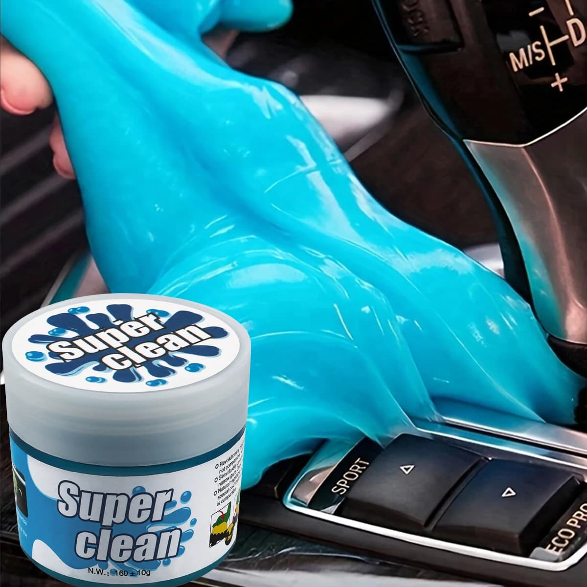 Cruscotto di scarico Gel detergente per auto Tastiera portatile Magic Car Wash interno polvere sporco fango cucitura riutilizzabile pulizia strumento di lavaggio melma