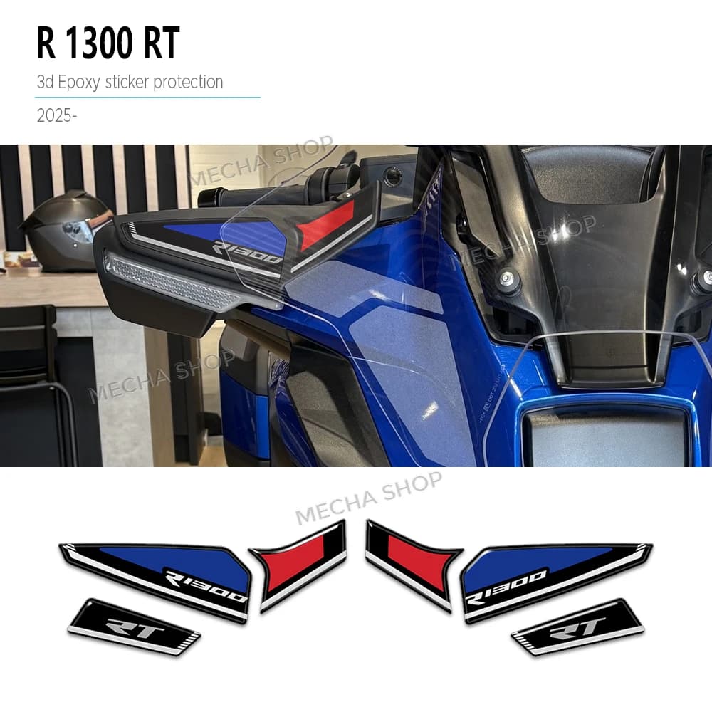 Accessori moto Kit di protezione in resina epossidica 3D Decalcomanie paramani per R1300RT R 1300 RT 2025-