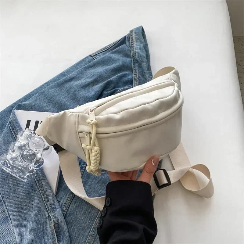 Bags on the chest Banana bag for woman Shoulder bag in canvas Marsupi Random Marsupi Marsupi Sport bag half moon
