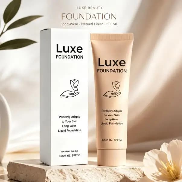 Luxe Color Changing Liquid Foundation SPF50 Self Adjusting Skin Tone Concealer Long Wear Oil Control Hydrating Full Coverage