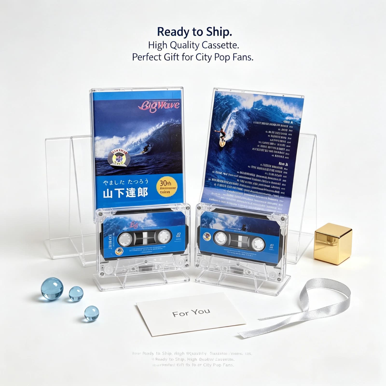 Tatsuro Yamashita Big Wave City Pop Cassette Tape Retro Collectible with Lyric Booklet for Fans