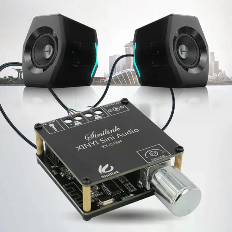 2*20W Bluetooth 5.0 Amplificatore di potenza Classe D Audio 10W ~ 100W HiFi Stereo Lettore musicale wireless Mini USB Scheda audio App AMP digitale