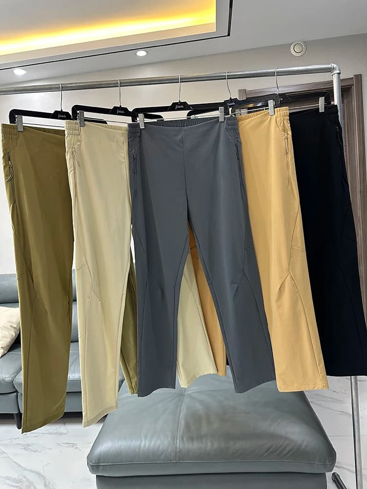 Pantaloni Casual da Uomo in Tessuto Twill Leggero, Traspiranti, a Gamba Dritta, con Stampa 3D, Stile Urbano alla Moda