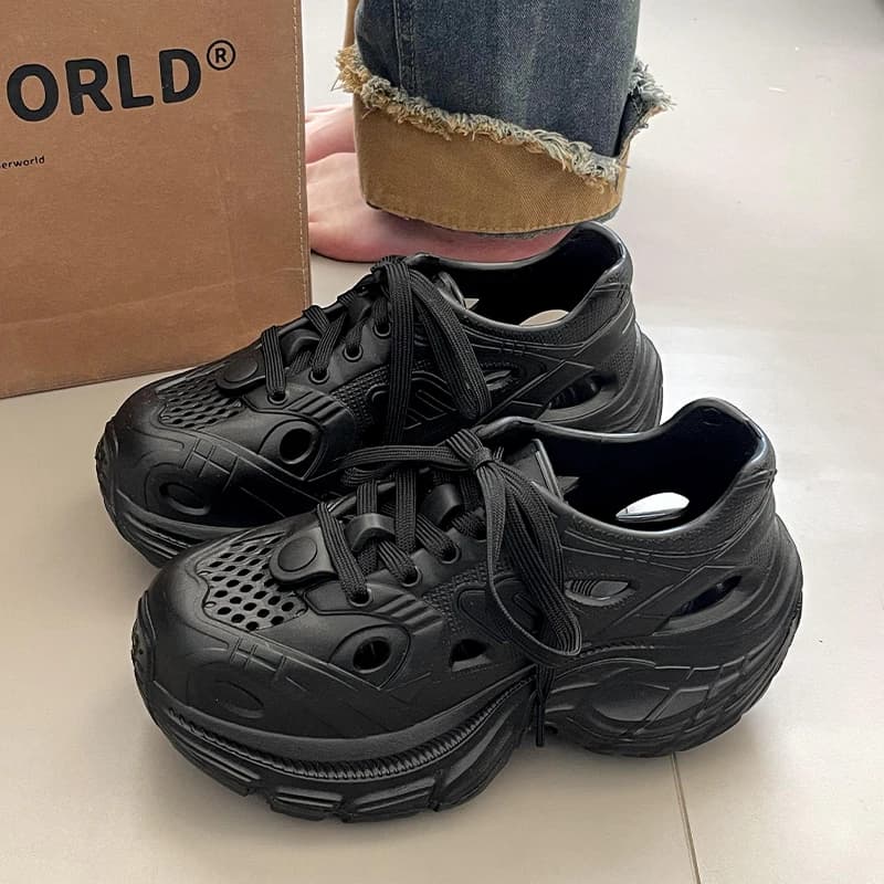 SHAJI Sneakers Chunky Traspiranti Estive da Donna, Scarpe con Piattaforma Antiscivolo in EVA, Calzature Sportive da Esterno con Suola Spessa