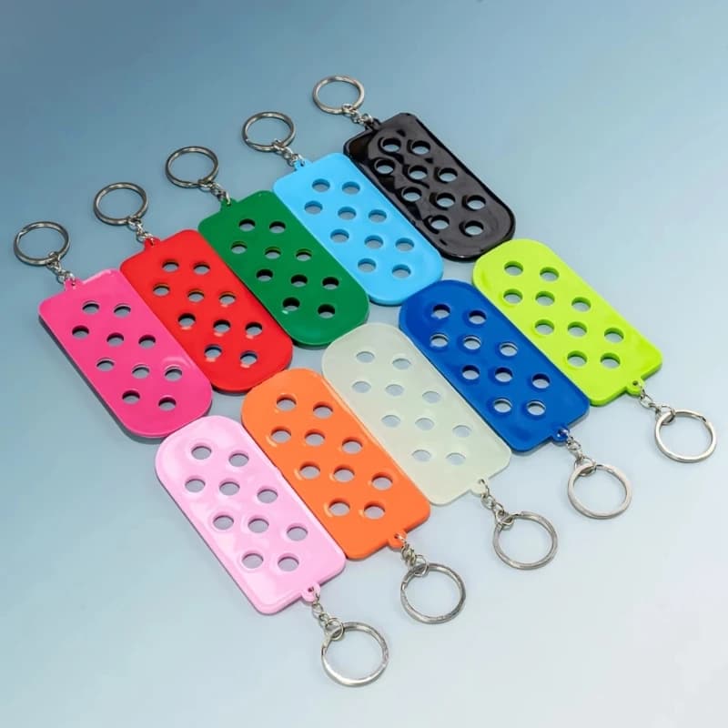 12 pz/set Fun portachiavi ornamenti portachiavi con foro accessorio portachiavi unico per progetto creativo