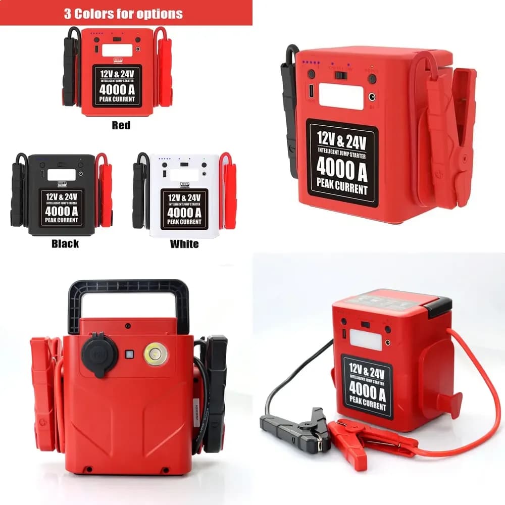 Avviatore di Emergenza Portatile 56.000mAh per Auto e Camion 24V, Caricabatterie 12V/24V di Grande Capacità