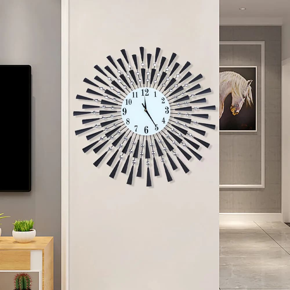 Orologio da Parete 3D Moderno di Grandi Dimensioni per Arredamento Casa, Soggiorno, Ufficio con Numeri Arabi