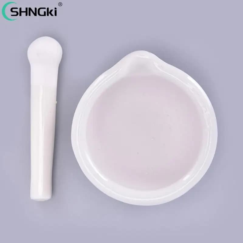 Set di mortai e pestelli da cucina in ceramica stile cinese, macinino per spezie da 60 mm, set di macinini per condimenti portatili.