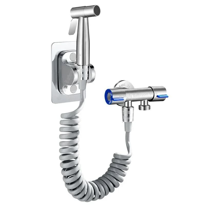 Bidet Faucet 304 Stainless Steel Handheld Toilet Bidet Sprayer Gun Portable Toilet Shower Sprayer Bathroom Sprayer Self Cleaning