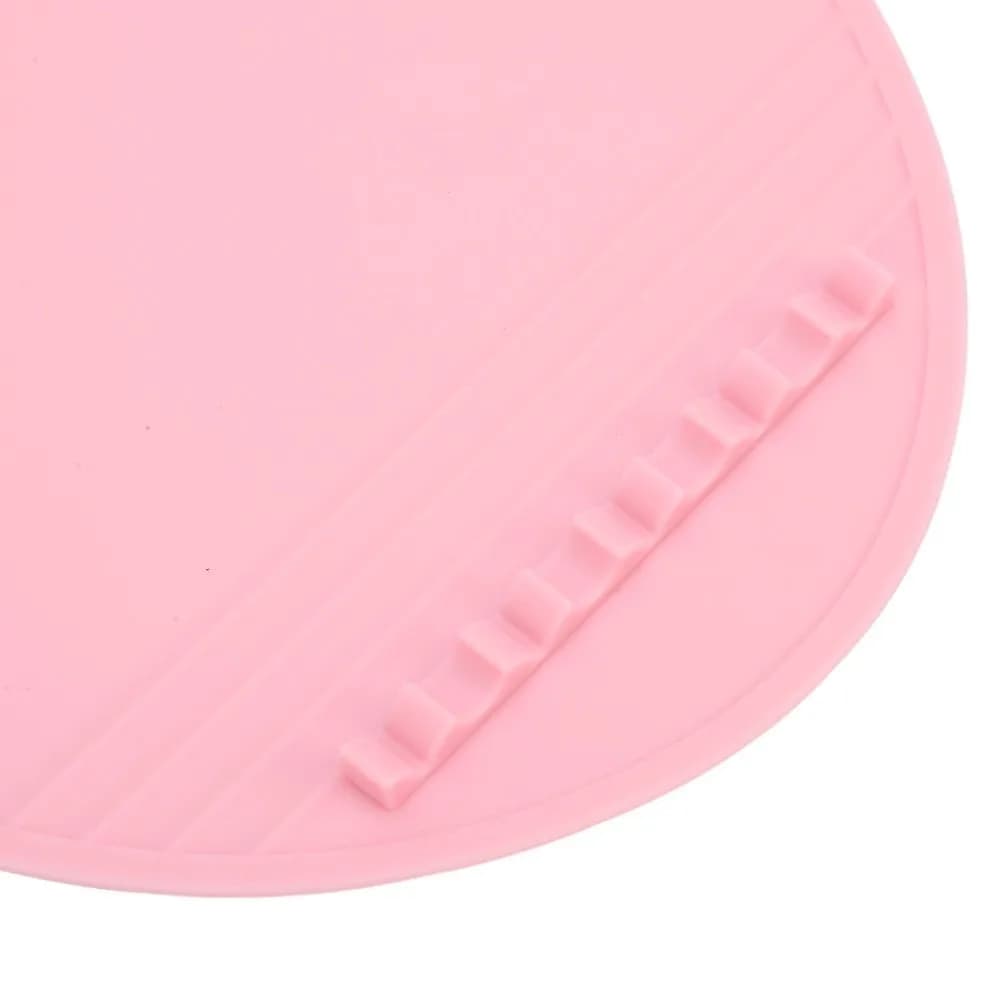 Silicone Material Silicone Brush Cleaning Mat Large Size Multi Textures Cosmetic Brush Scrubber Black Color Portable Design