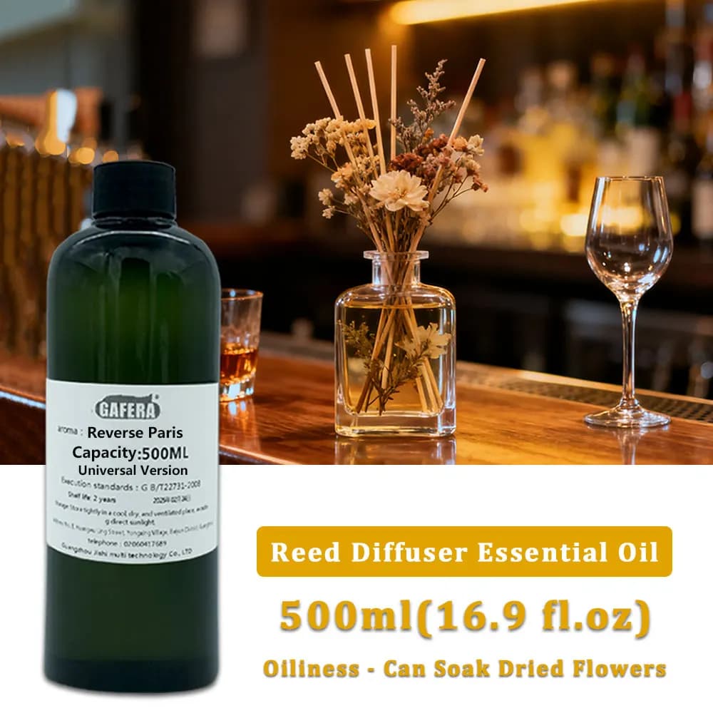 GAFERA 500ml (16.9 fl.oz) Reverse Paris Essential Oils - For Vine Diffuser, Flameless Aromatherapy, Diffuser Replenish Aroma Oil