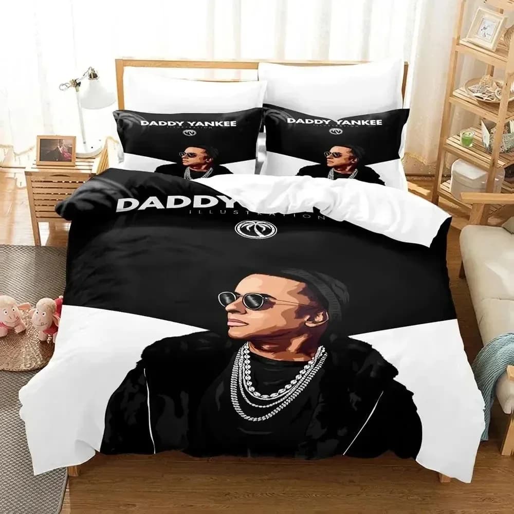 Set of bed linen with 3D print Daddy Yankee Set of bed printed with pillowcase Soft Queen King Size Bed linen for home