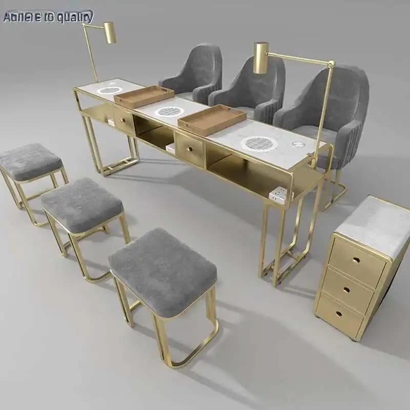 Aspirapolvere multifunzione da tavolo per unghie Tavolo per manicure con ricarica wireless Mobili professionali per salone di manicure Mesa De