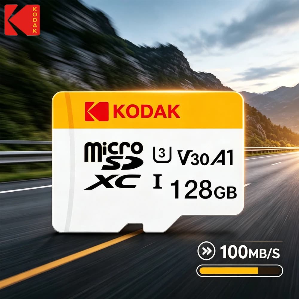 Scheda Micro SD Originale KODAK 128GB 64GB 32GB Classe 10 UHS-I U3 V30 A1 4K TF Card per Fotocamera Telefono Telecamera di Sicurezza