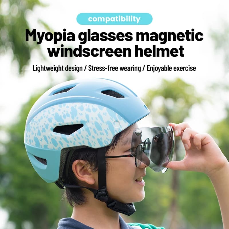 Children's Bike Helmet Eastinear with Magnetic Glasses Mini lightweight and breathable riding helmet for outdoor sports