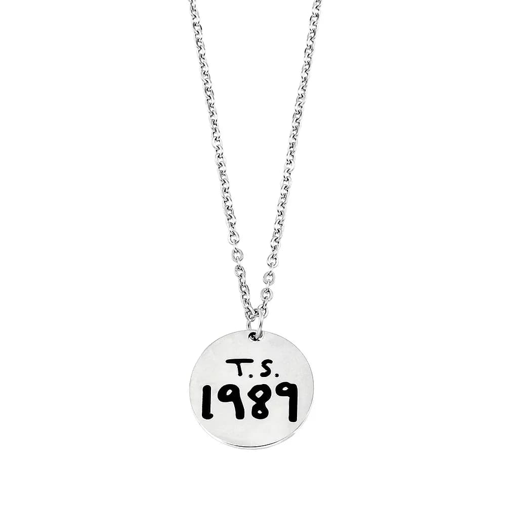 Taylor Swift TS 1989 Creativity Letter Pendant Necklace Hang Tag Jewelry Accessory Trendy Item for Fans