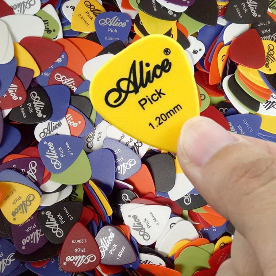 Plettri per chitarra Alice da 50 pezzi Plettri colorati opachi sfusi 0,58/0,71/0,81/0,96/1,2/1,5 mm di spessore ABS premium per acustico JXB